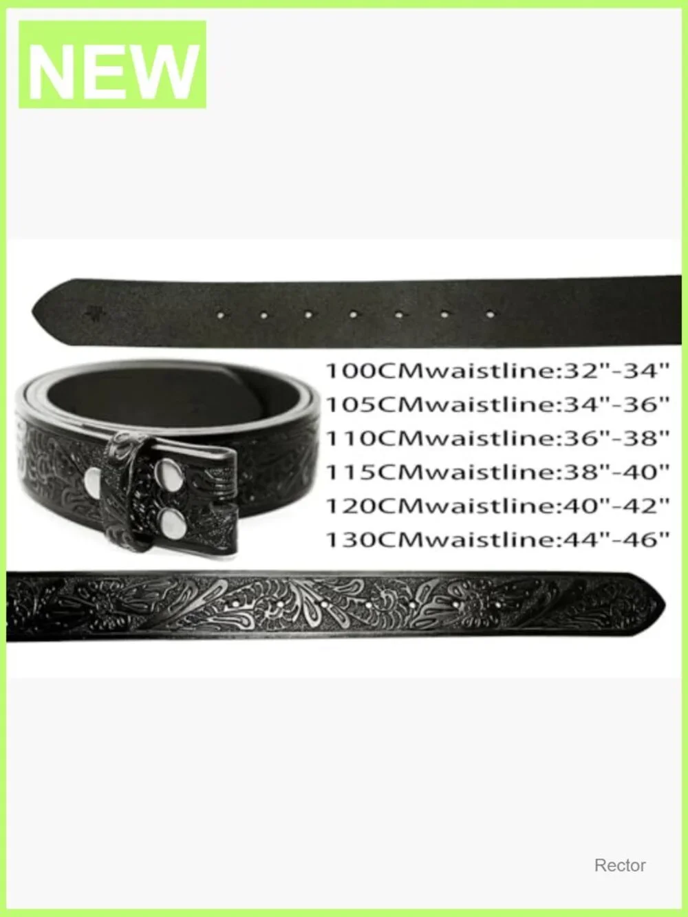 Men's Classic Western Handmade Cow Leather Belt with Buckle